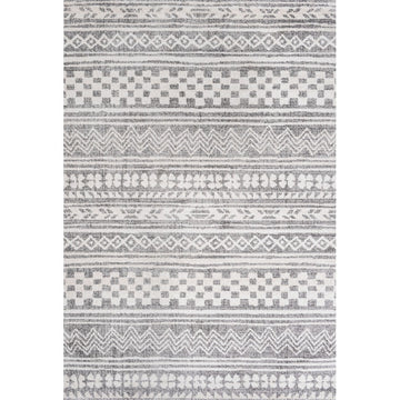 Imlil Tribal Geometric Stripe Area Rug